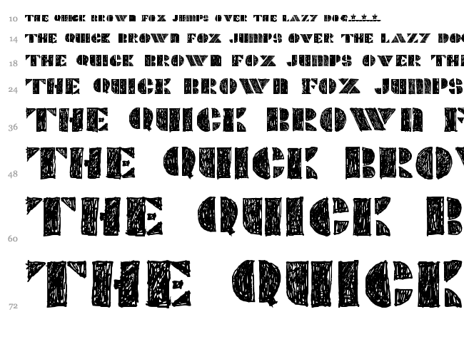 Popcorn font waterfall